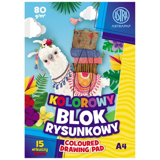 Astra farebný blok na kreslenie A4 15 listov