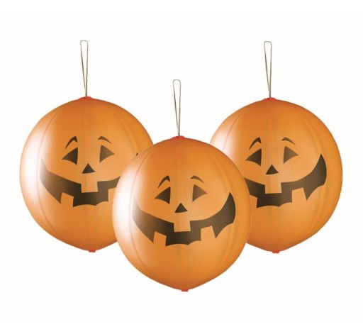 Balóny, tekvice, guličky na gumičke, halloweenske, veľké, 45 cm x3