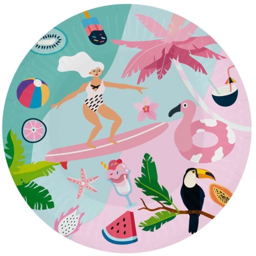 Papierové taniere Holiday Print 18 cm 6 ks.