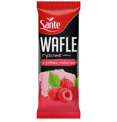 Sante ryžové vafle s malinovou polevou 66g