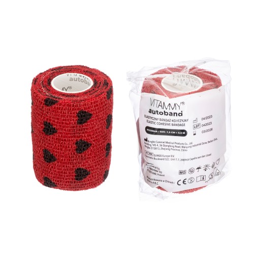 Vitammy Autoband súdržná bandáž, srdiečka, 7,5 cm