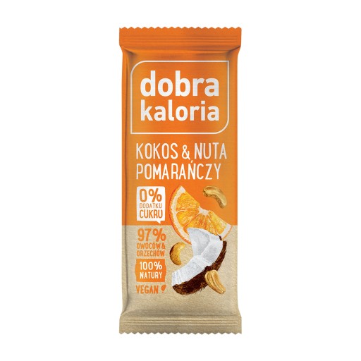 Ovocná tyčinka kokos a pomaranč 35g Dobrá kalória