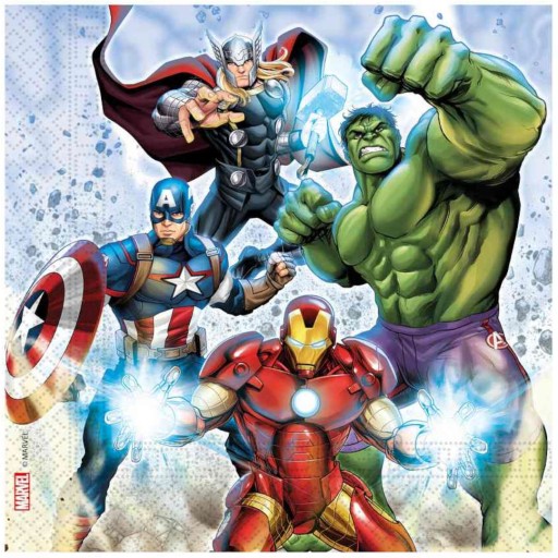 AVENGERS obrúsky superhrdinovia IRONMAN hulk THOR narodeniny MARVEL x20