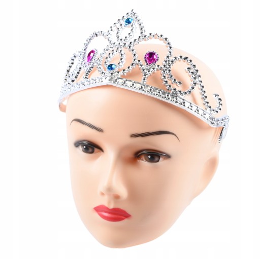 QUEEN'S CROWN DIADEM STRIEBORNÁ TIARA ČELENKA ROYAL RÔZNE FARBY