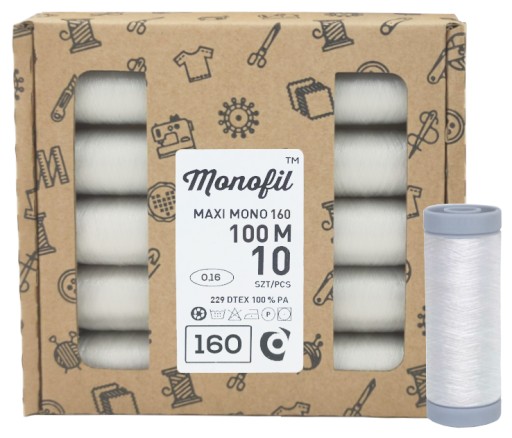 VLASOVÝ MONOFILNÝ ZÁVIT ČISTÝ ZÁVIT 0,16 mm - 100 m