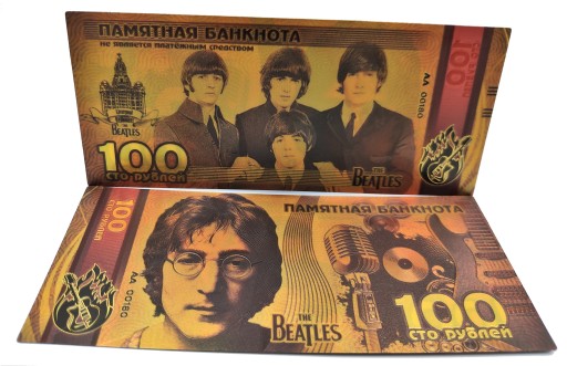 Krásna zberateľská bankovka Johna Lennona Beatles