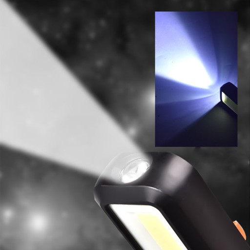 VÝKONNÁ DIELENSKÁ LAMPA, NABÍJATEĽNÁ KAPALÁRKA, 3v1, COB LED MAGNETOVÁ LAMPA
