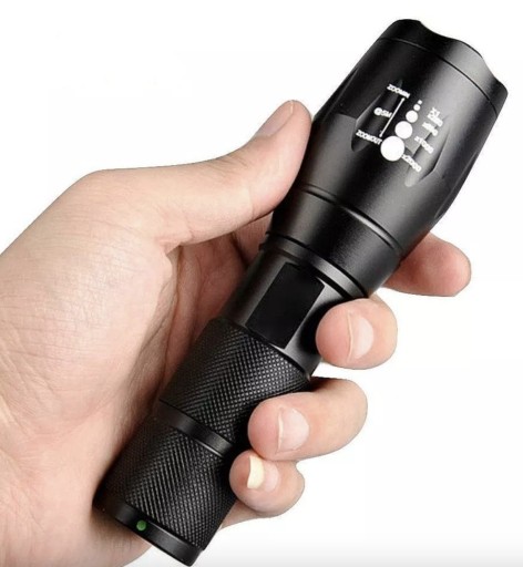 VÝKONNÁ LED TAKTICKÁ VOJENSKÁ BATERKA VODEODOLNÁ ZOOM SET BATÉRIA