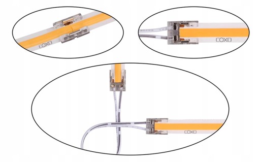 Konektor pre COB LED pásy IP20 10mm konektor s káblom