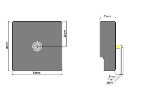 QUARTZOVÝ HODINOVÝ MECHANIZMUS S RUČIČKAMI M5168