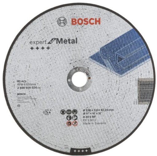 Priamy rezací kotúč Expert for Metal Bosch 230mm x 3mm