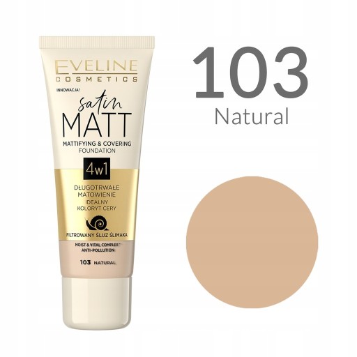 Eveline Satin Matt Foundation 4v1 103
