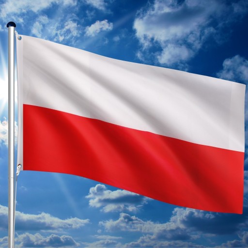 POĽSKÁ VLAJKA NÁRODNÉ POĽSKO 120x80 CM NA SŤAŽI