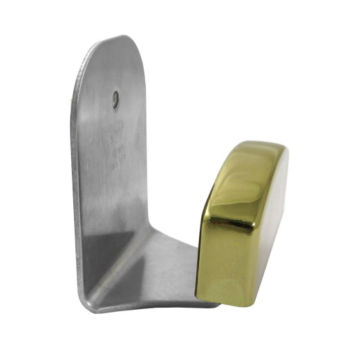 INOX zlatý samolepiaci vešiak na háčik 50x40x37mm