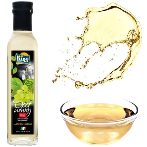 Zdravý biely taliansky vínny ocot s vínom 500ml Kier