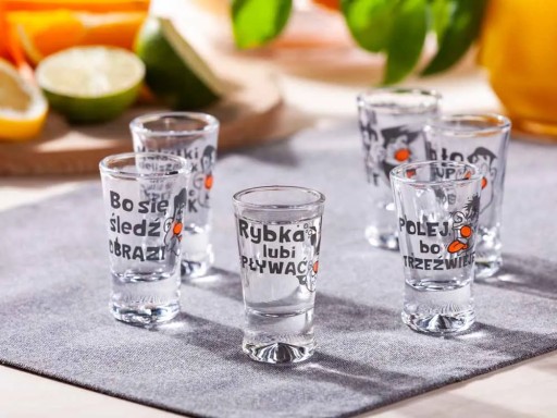 POHÁRKY NA VODKU Humor Toasty 25ml Sada 6 ks