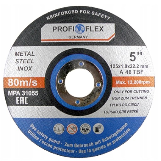 SHIELD INOX KOVOVÉ REZNÉ KOTÚČE 125x1mm PROFI PROFESIONAL 10 ks.