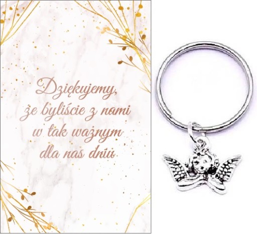 ĎAKUJEME HOSTOM DARČEK SVADOBNÝ ANJEL KĽÚČOVKA SPOMIENKY