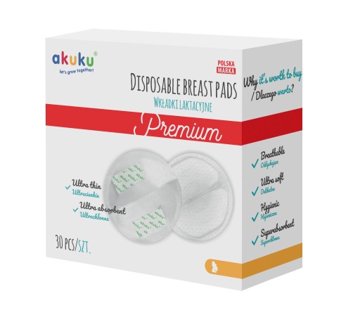 AKUKU ULTRA ABSORBENTNÉ LAKTAČNÉ VLOŽKY 30 ks