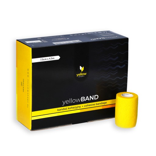 Samolepiaci stabilizačný kohézny obväz YellowBAND 7,5cm žltý