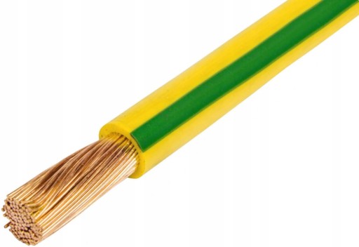 DRÔT ŽLTO-ZELENÝ KÁBEL PE VEDENIE LGY 10mm 1m