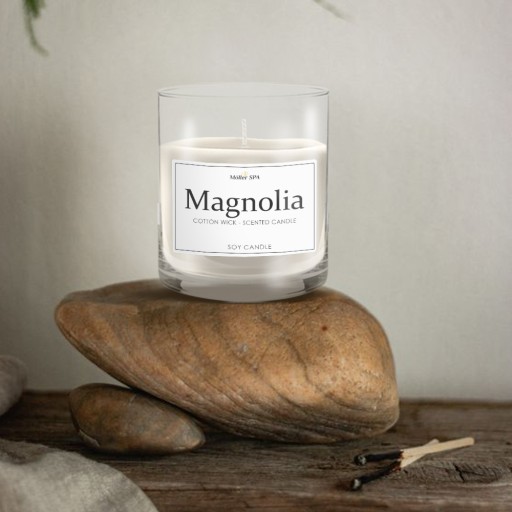 Möller SPA MAGNOLIA - PRÍRODNÁ SÓJOVÁ VONNÁ SVIEČKA V SKLE 400g