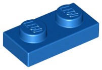LEGO PLATE 3023 1x2 modrá NOVINKA (6g) 16 ks.