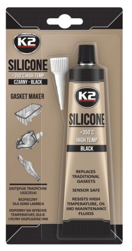 K2 ČIERNY SILIKÓN +350°C 85G