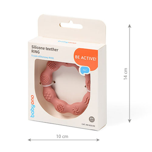 RING ružové silikónové hryzátko BabyOno