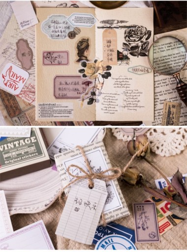 Retro Scrapbookingové nálepky na Scrapbookingové steny
