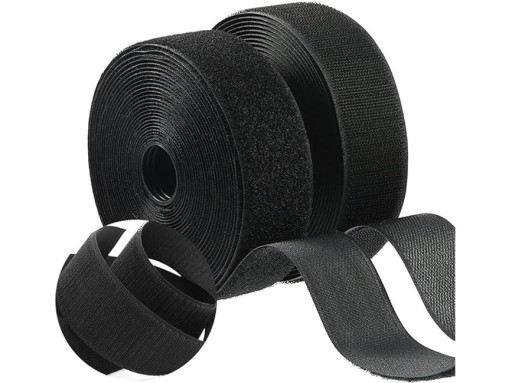 PEVNÁ PÁSKA NA VELCRO OBOJSTRANNÁ, šírka 38 mm * 5 METROV ČIERNA