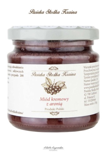 Včelina Słodka Kraina Krémový med s aróniou 250g