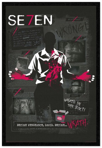 Plagát z filmu Seven Warner Bros. Se7En 61x91,5 cm