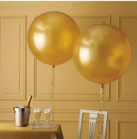 ZLATÁ guľa XXL balón na balónové girlandy dekor GOLDEN GIANT 50cm