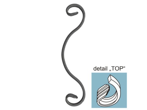 ŠPIRÁLOVÝ PRVOK H260, B65, 12x6MM