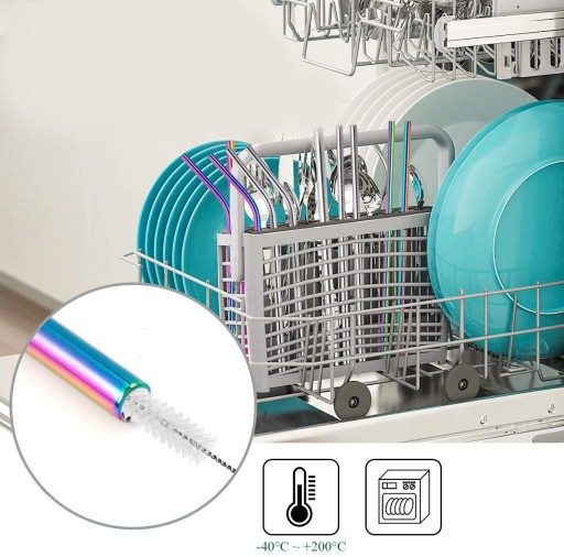 10x KOVOVÉ SLAMKY RAINBOW ECO OPÄTOVNE POUŽITEĽNÉ