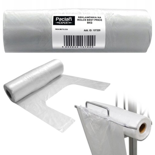 Šmykľavá JEDNORÁZOVÁ BAG ROLL Fóliová taška