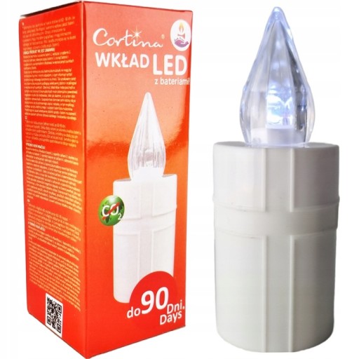 LED VLOŽKA DO SVIEČKY ELEKTRICKÁ SVIEČKA BIELE SVETLO BEZPLATNÉ BATÉRIE