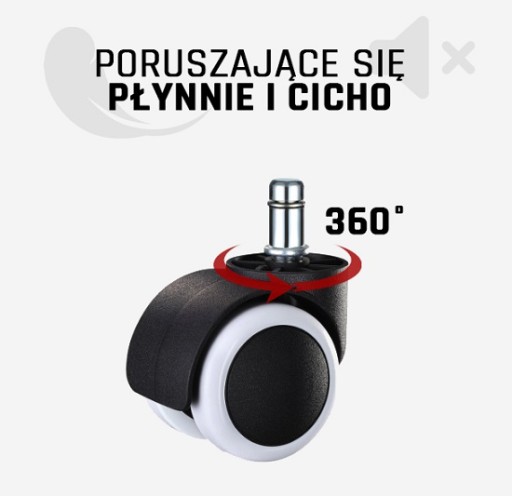 GUMOVÉ KOLESÁ NA otočnú stoličku, 11 mm, 5 kusov
