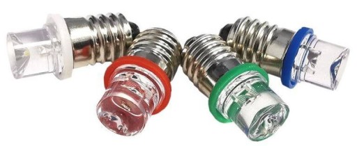 E10 LED skrutkovacia žiarovka, 3,8V, červená, ŻAR-010683
