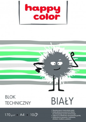 Technický blok A4 biely 170g 10k Happy Color