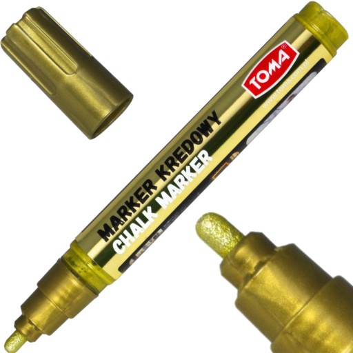 TOMA TO-292 kriedový popisovač na dosky, 4,5mm zlato