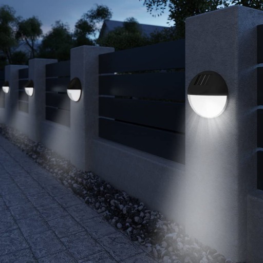 SOLÁRNE SVETLO NÁSTENNÉ 2 LED ZÁHRADNÉ SVETLO ČIERNE PRE NÁSTENNÉ FASÁDY