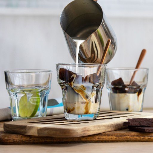 SADA POHÁROV NA VODNÉ NÁPOJE 4x280 ml Transparentné hrubé sklo ALVA