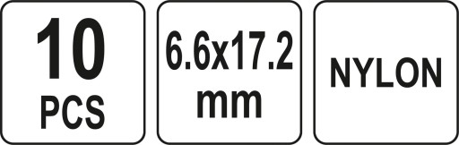 NITY PLASTOVÉ 6,6x17,2MM 10KS.