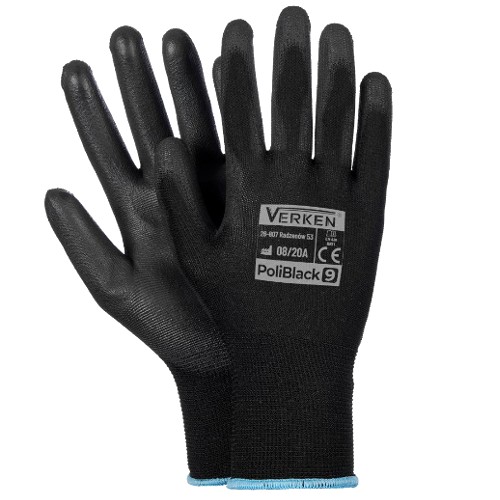 Rukavice PoliBlack polyesterové pracovné rukavice, 1 pár, veľ. L/9