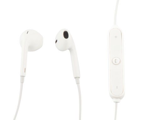 BEZDRÔTOVÉ ŠPORTOVÉ SLÚCHADLÁ BLUETOOTH USB MIKROFÓN BIELY
