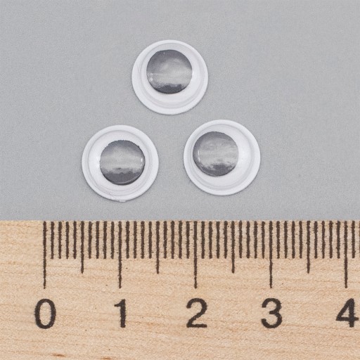 Oči na hračky plastové 10x3mm 240ks/20g