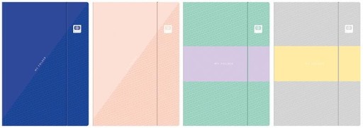 ZLOŽKA S GUMAČOU A4+ ČIERNO MODRÁ PASTEL - INTERPRINT