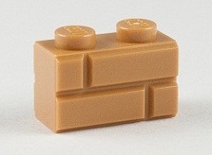 LEGO Brick Brick Murek Medium Nougat 98283 50 ks.